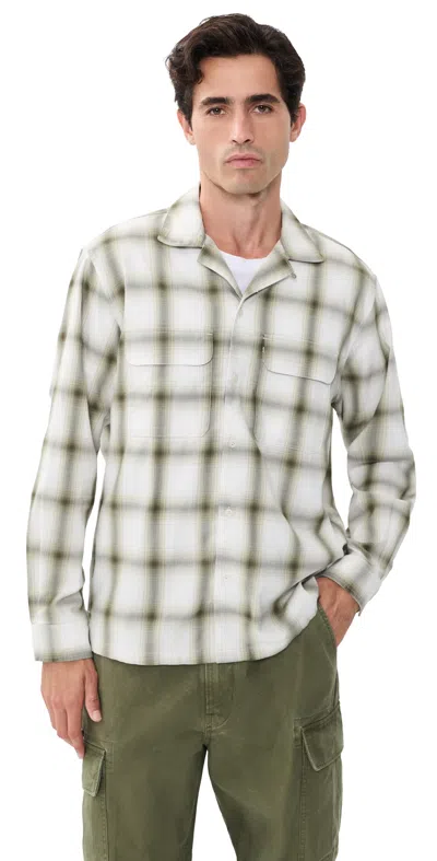 Madewell Button Up Shirt Olive Drab Fade Plaid In Multi