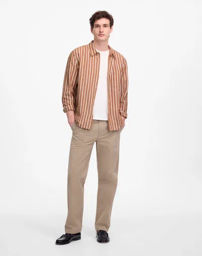 Madewell Button-up Shirt In Saddle Brown