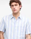 Madewell Button-up Short-sleeve Shirt In Blue