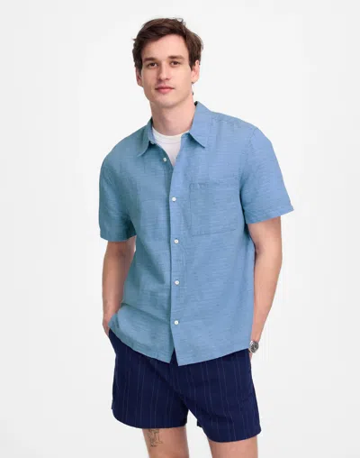 Madewell Button-up Short-sleeve Shirt In Micro Stripe