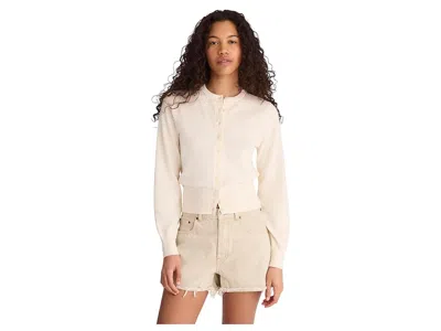Madewell Button-front Cardigan In 100% Cotton In White