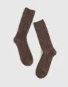 Madewell Cable-knit Trouser Socks In Brown