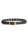 Madewell Cabochon Studded Leather Western Belt In Multi
