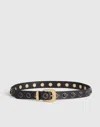 Madewell Cabochon Studded Leather Western Belt In Multi