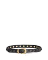 Madewell Cabochon Studded Leather Western Belt In Black