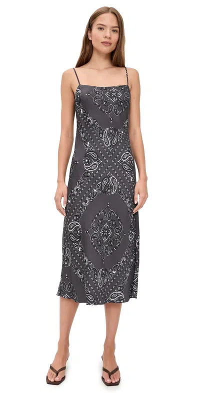 Madewell Cami Maxi Slip Dress Chocolate Plum In Gray