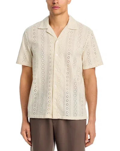 Madewell Camp Collar Short Sleeve Shirt In Neutral