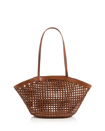 Madewell Caning Woven Leather Tote In Brown