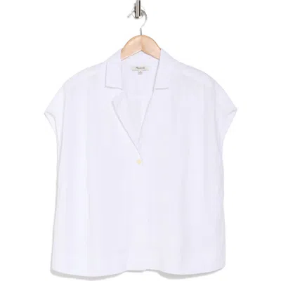 Madewell Capri Linen Button-up Shirt In White