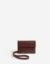 Madewell Card Case Wristlet In Chocolate Raisin