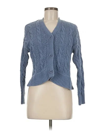 Pre-owned Madewell Cardigan Sweater In Blue