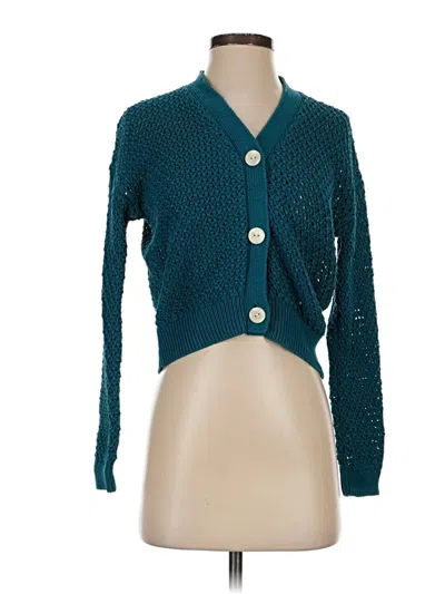 Pre-owned Madewell Cardigan Sweater In Blue