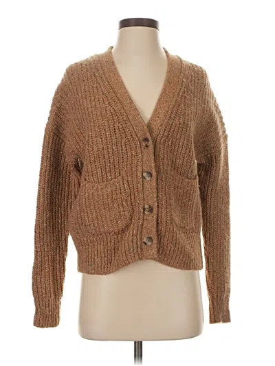 Pre-owned Madewell Cardigan Sweater In Brown