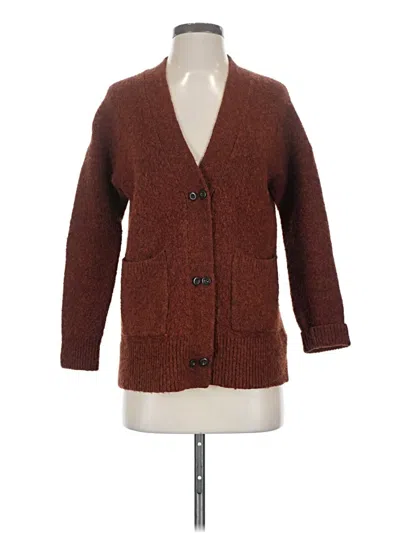 Pre-owned Madewell Cardigan Sweater In Brown