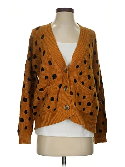 Pre-owned Madewell Cardigan Sweater In Brown
