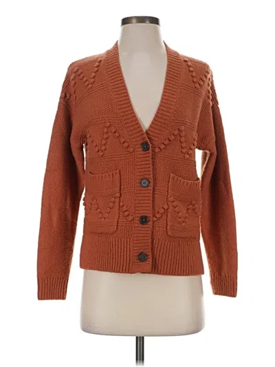 Pre-owned Madewell Cardigan Sweater In Brown