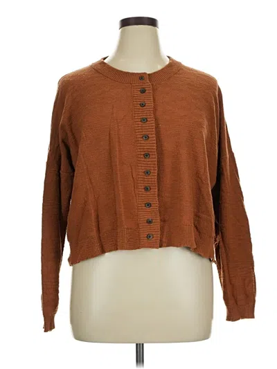 Pre-owned Madewell Cardigan Sweater In Brown