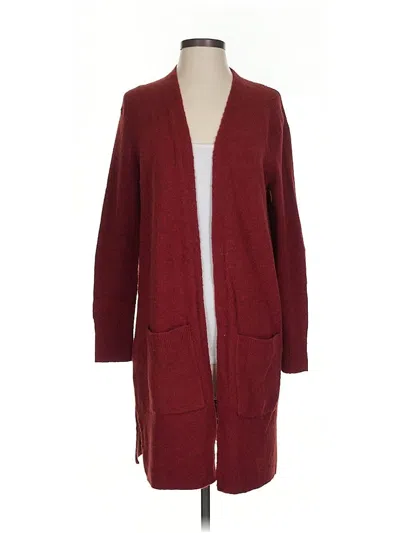 Pre-owned Madewell Cardigan Sweater In Burgundy