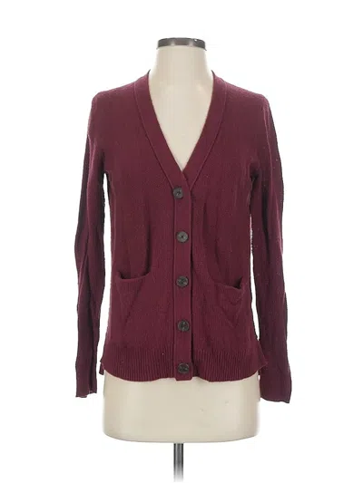 Pre-owned Madewell Cardigan Sweater In Burgundy