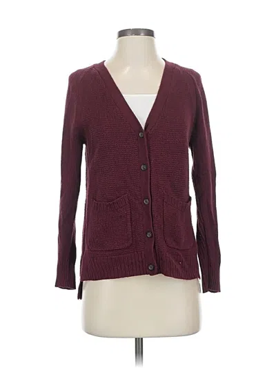 Pre-owned Madewell Cardigan Sweater In Burgundy