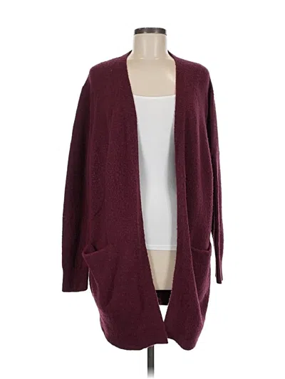 Pre-owned Madewell Cardigan Sweater In Burgundy