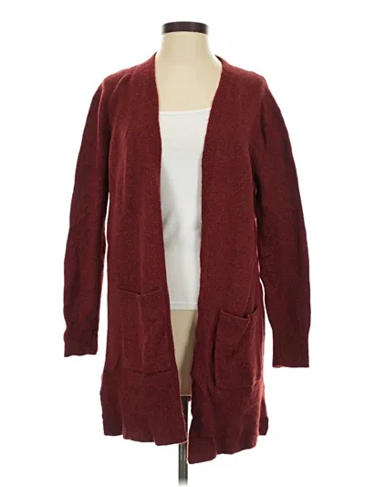 Pre-owned Madewell Cardigan Sweater In Burgundy