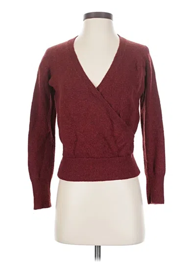 Pre-owned Madewell Cardigan Sweater In Burgundy