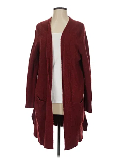 Pre-owned Madewell Cardigan Sweater In Burgundy