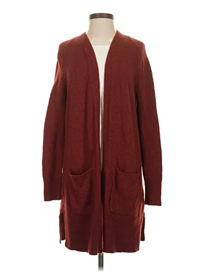 Pre-owned Madewell Cardigan Sweater In Burgundy