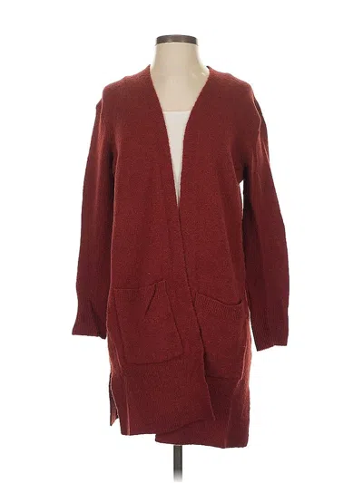Pre-owned Madewell Cardigan Sweater In Burgundy