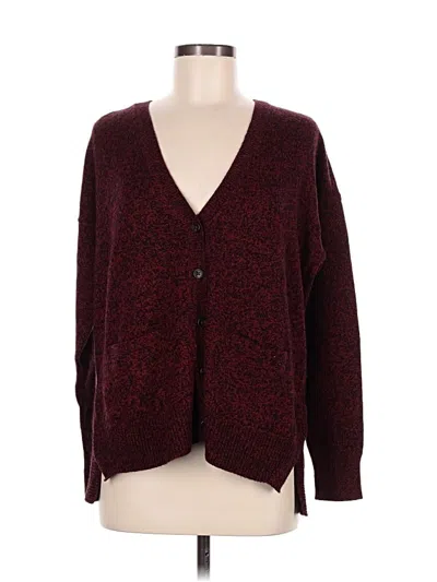 Pre-owned Madewell Cardigan Sweater In Burgundy