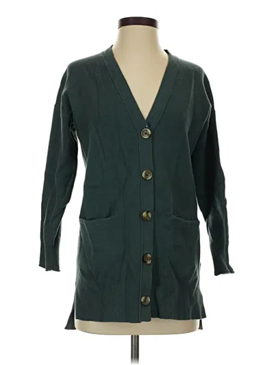 Pre-owned Madewell Cardigan Sweater In Green