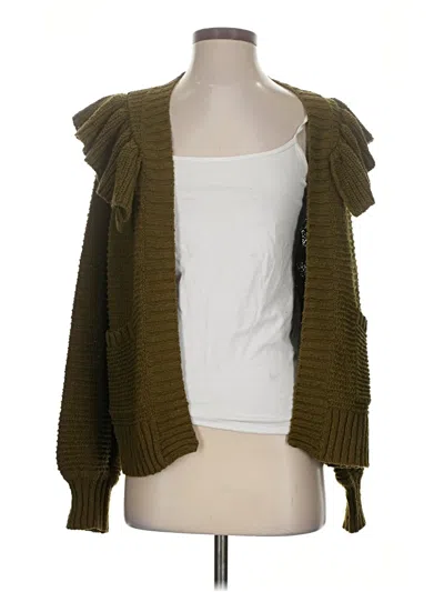Pre-owned Madewell Cardigan Sweater In Green