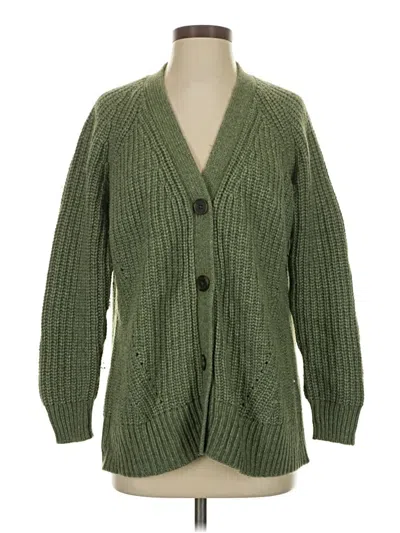 Pre-owned Madewell Cardigan Sweater In Green