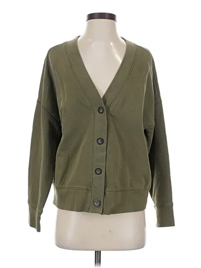 Pre-owned Madewell Cardigan Sweater In Green