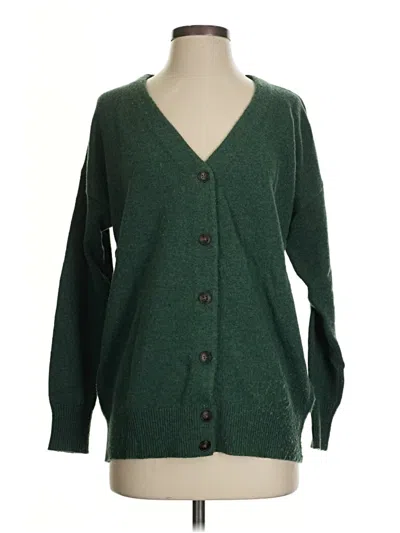 Pre-owned Madewell Cardigan Sweater In Green