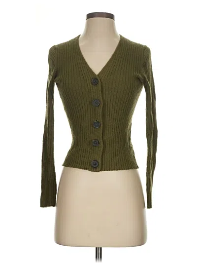 Pre-owned Madewell Cardigan Sweater In Green
