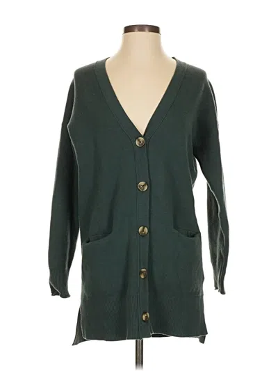 Pre-owned Madewell Cardigan Sweater In Green
