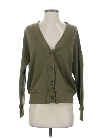 Pre-owned Madewell Cardigan Sweater In Green