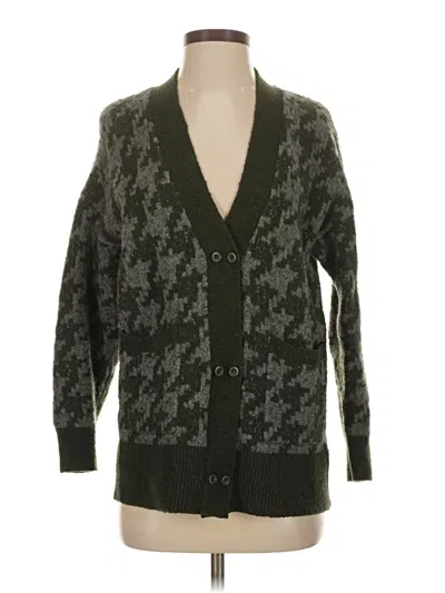 Pre-owned Madewell Cardigan Sweater In Green