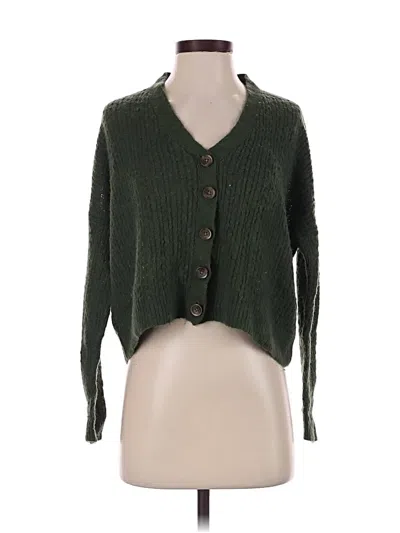 Pre-owned Madewell Cardigan Sweater In Green