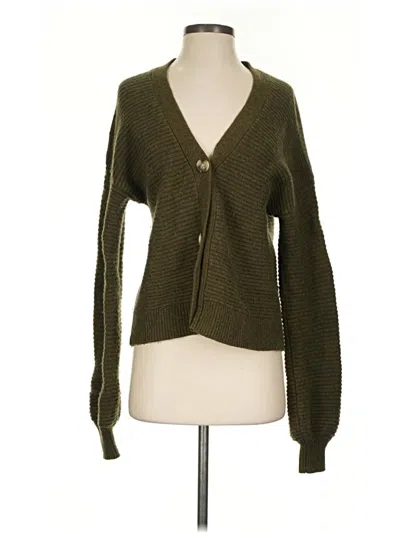 Pre-owned Madewell Cardigan Sweater In Green