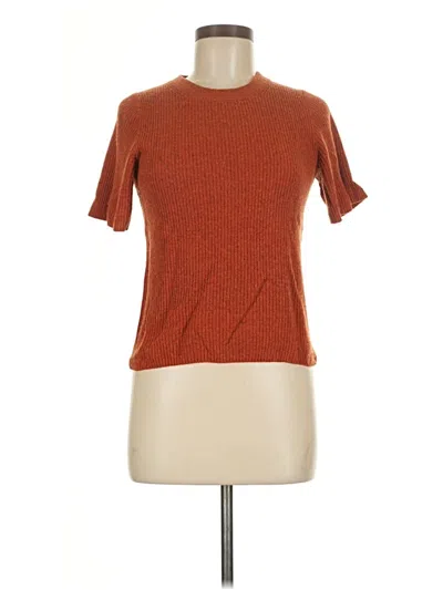 Pre-owned Madewell Cardigan Sweater In Orange