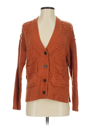 Pre-owned Madewell Cardigan Sweater In Orange