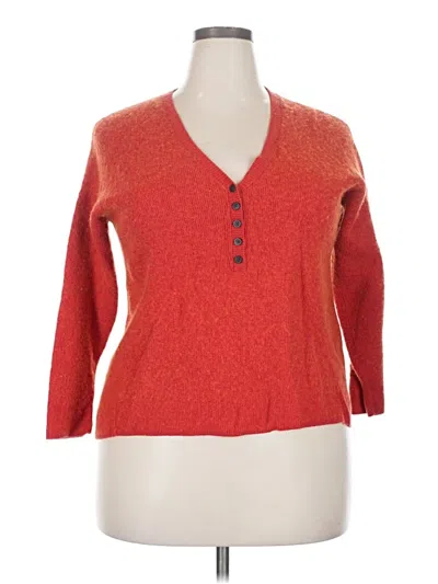 Pre-owned Madewell Cardigan Sweater In Orange