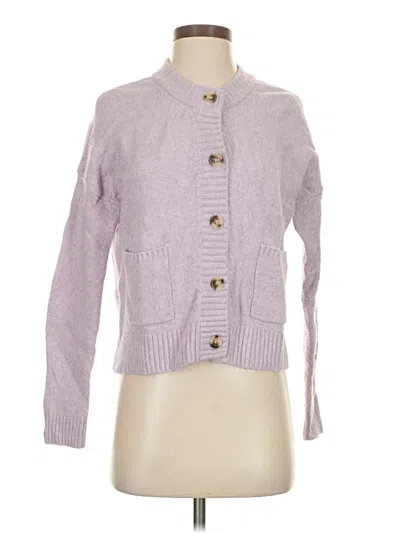 Pre-owned Madewell Cardigan Sweater In Purple