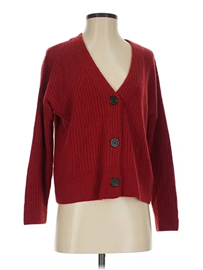 Pre-owned Madewell Cardigan Sweater In Red
