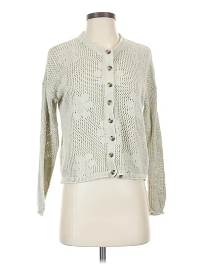 Pre-owned Madewell Cardigan Sweater In Silver