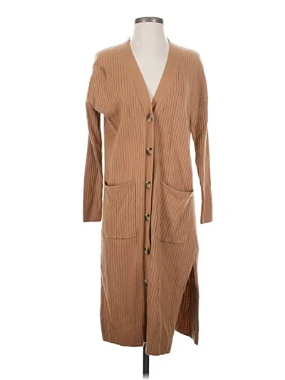 Pre-owned Madewell Cardigan Sweater In Tan