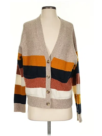Pre-owned Madewell Cardigan Sweater In Tan